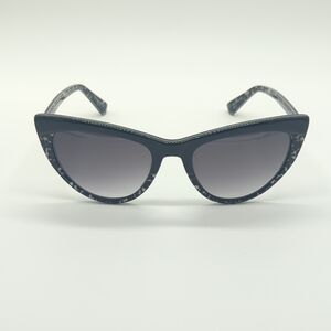 Elegant Black and Gray Cat-Eye Sunglasses